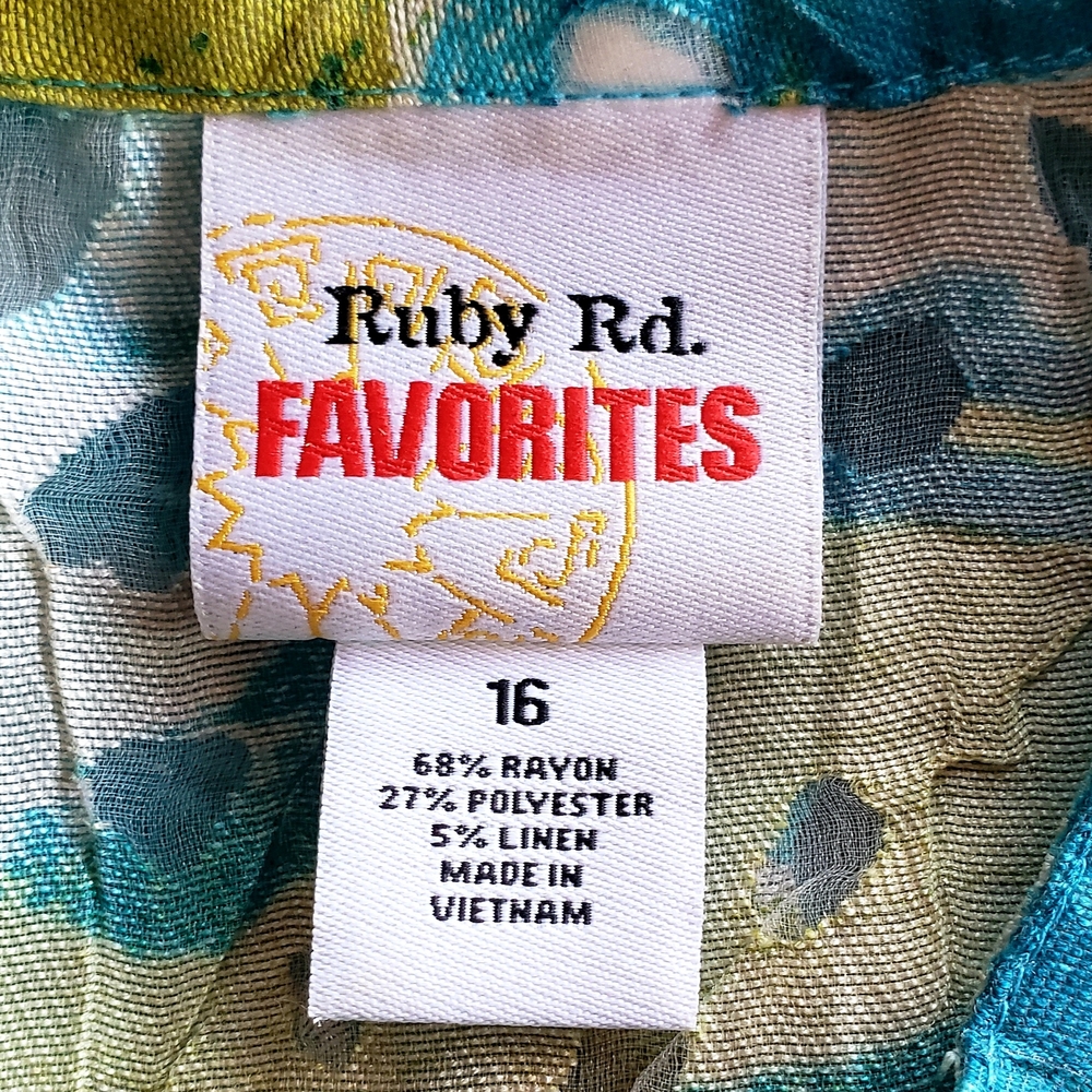 RUBY RD. Floral Burnout Jacket or Layered Top - 16 - NWOT - Picture 2 of 15